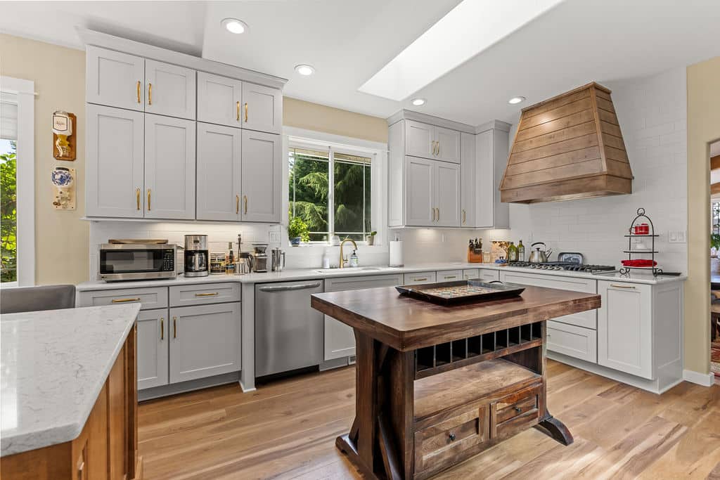 Kitchen cabinetry detail by Hammer Falls Construction