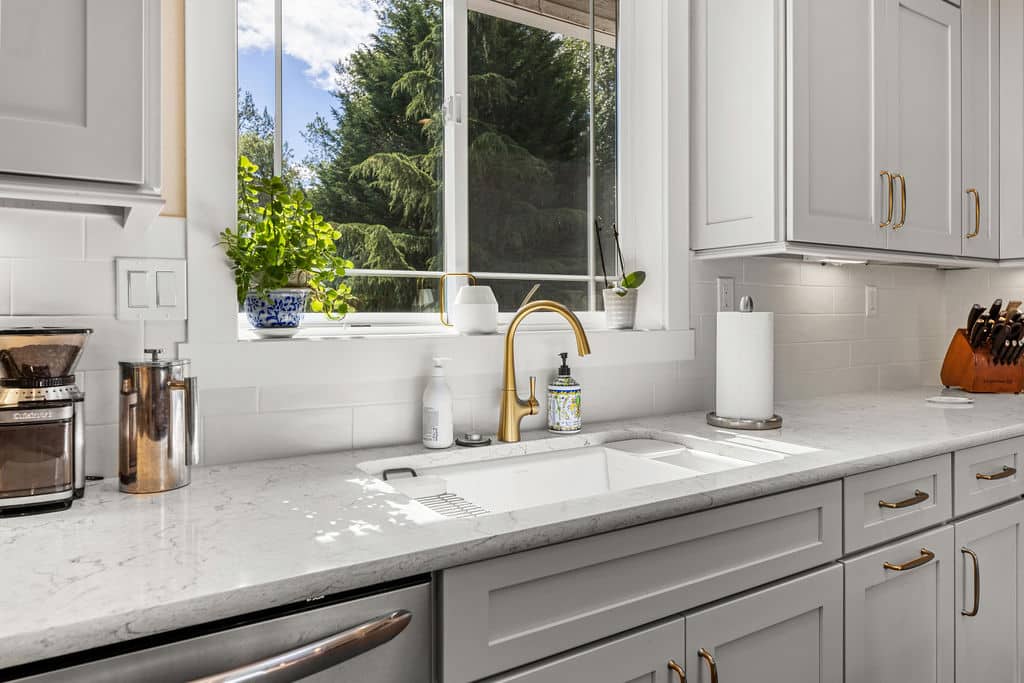 Open concept kitchen layout in Vancouver WA