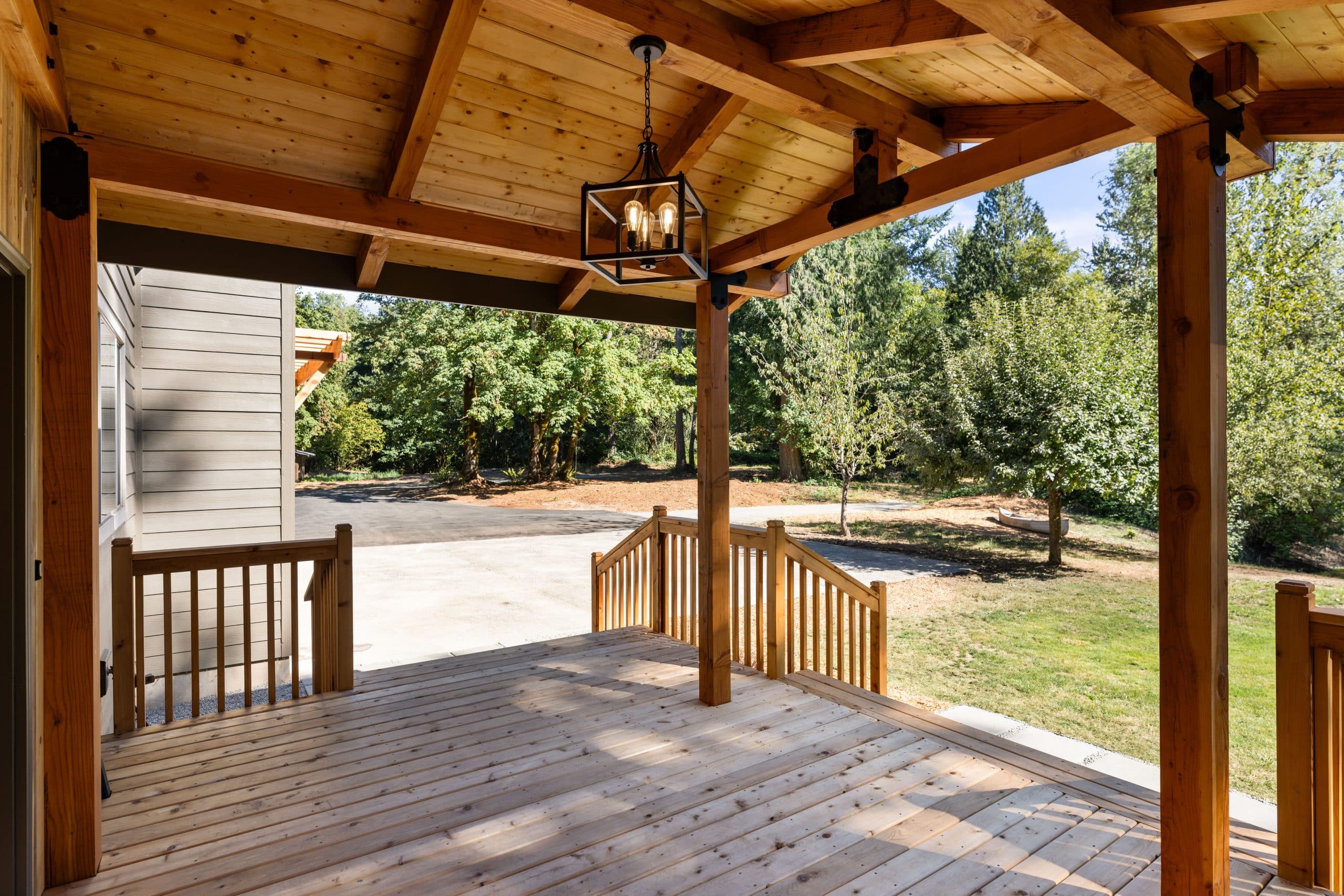Covered patio PNW homes project planning photo by Hammer Falls Construction in Southwest Washington