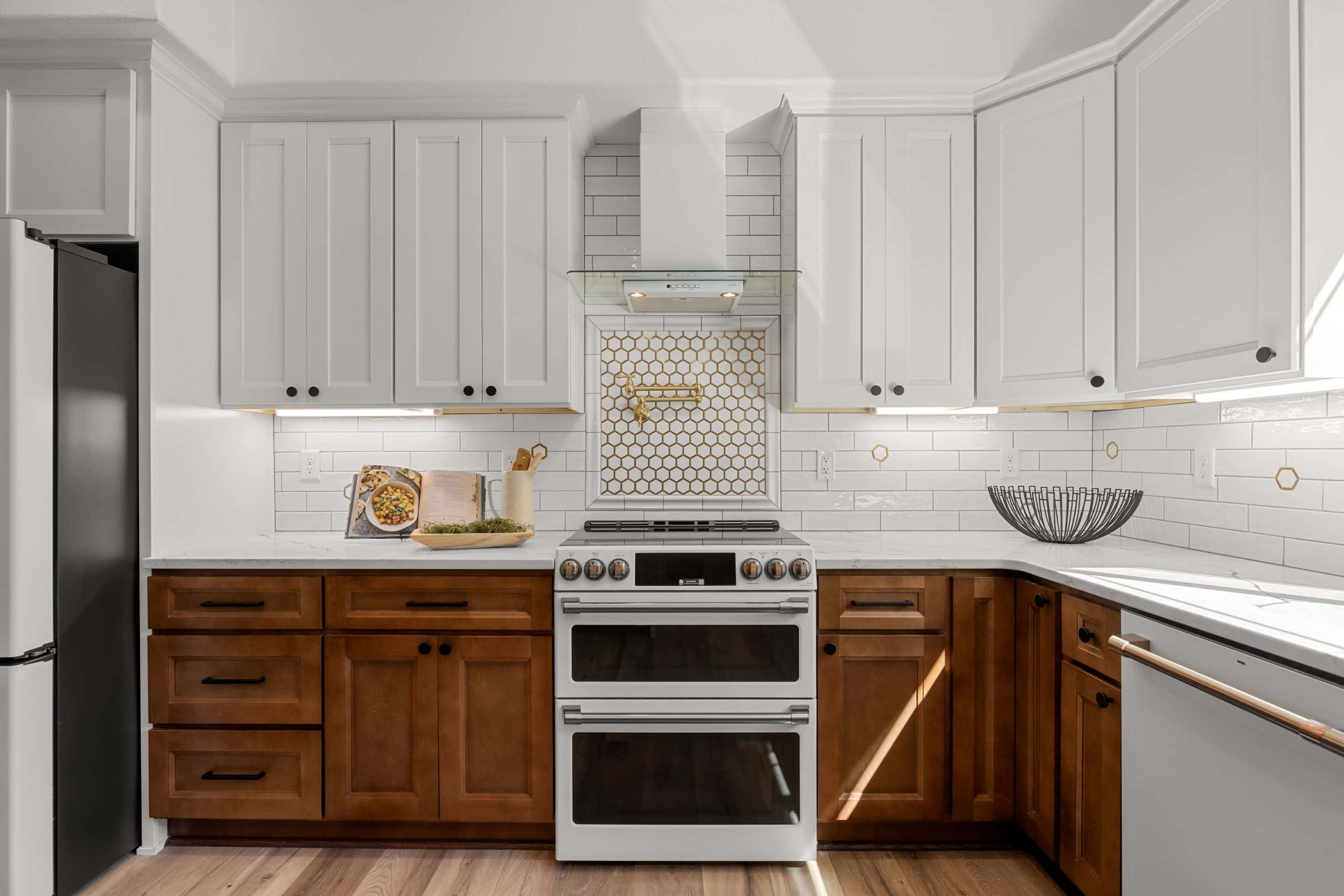 Custom kitchen remodel with new cabinets and island in Vancouver WA